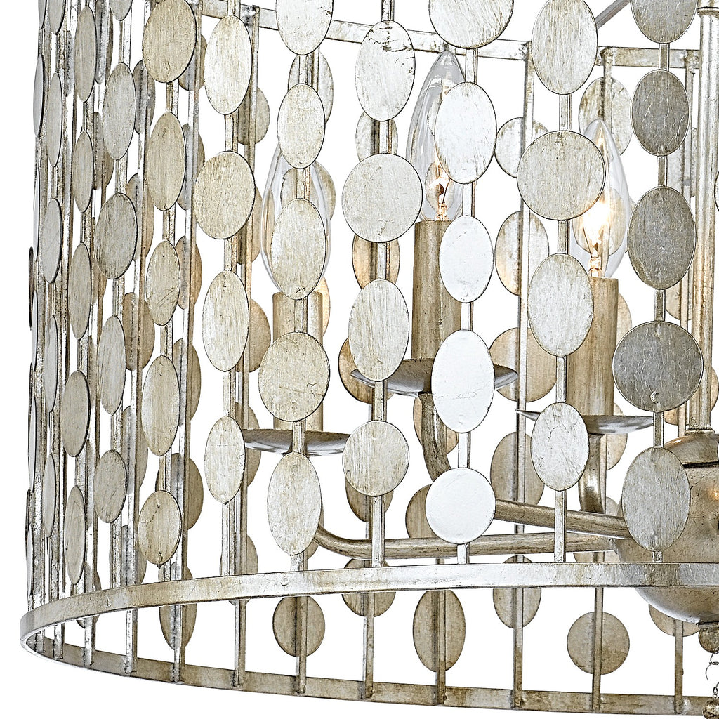 Crystorama Crystorama Layla 6 Light Antique Silver Chandelier