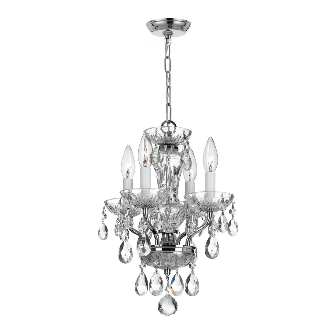 Crystorama Crystorama Traditional Crystal 4 Light Spectra Crystal Polished Chrome Mini Chandelier