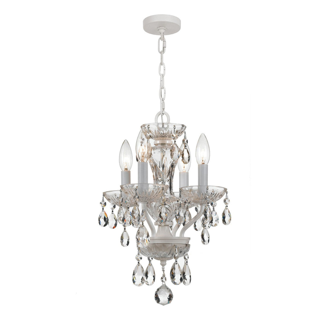 Crystorama Crystorama Traditional Crystal 4 Light Spectra Crystal Wet White Mini Chandelier