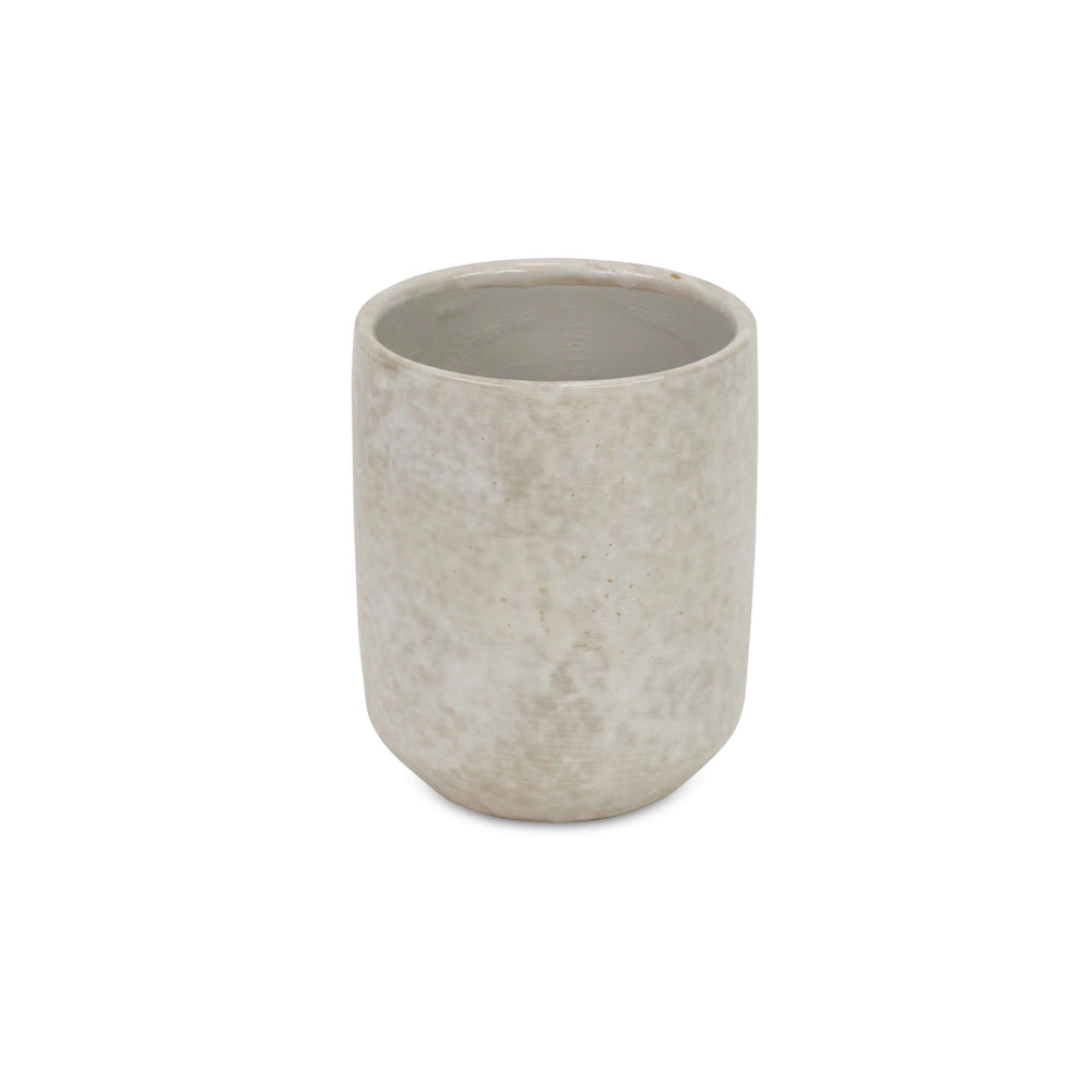 Lavina Mosaic Pattern White Ceramic Pot - Medium CHEUNGS