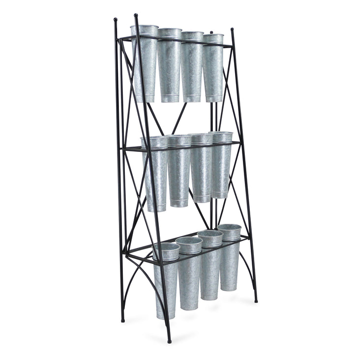 Kora 12 Pot Folding Metal Plant Stand CHEUNGS