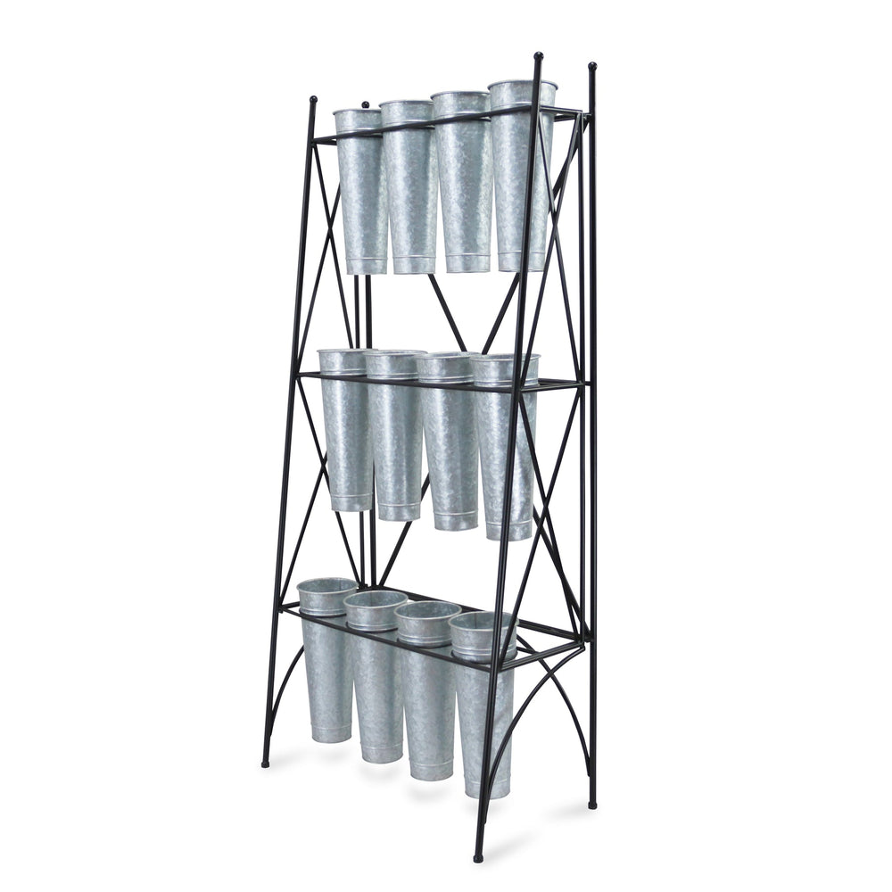 Kora 12 Pot Folding Metal Plant Stand CHEUNGS