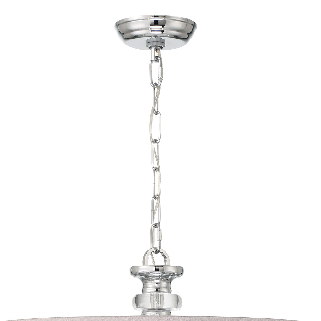 Crystorama Crystorama Hampton 5 Light Drum Shade Polished Chrome Chandelier