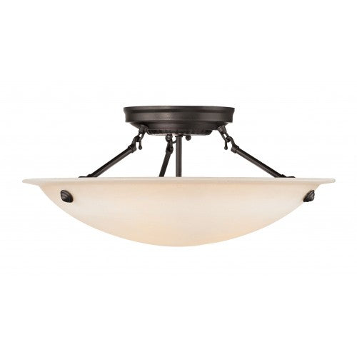 3 Light Bronze Ceiling Mount Livex