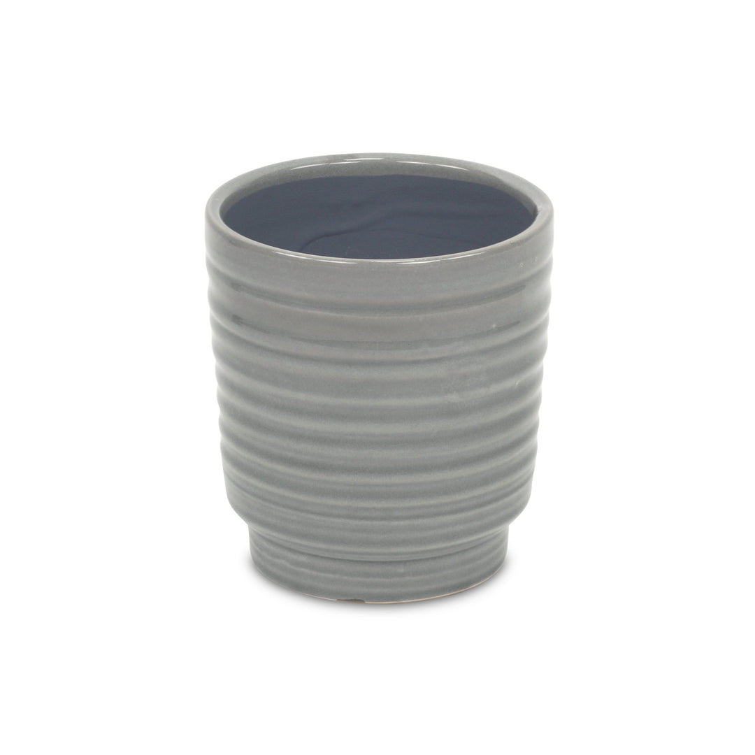 Celadi Gray Rippled Ceramic Pot - X-Large CHEUNGS