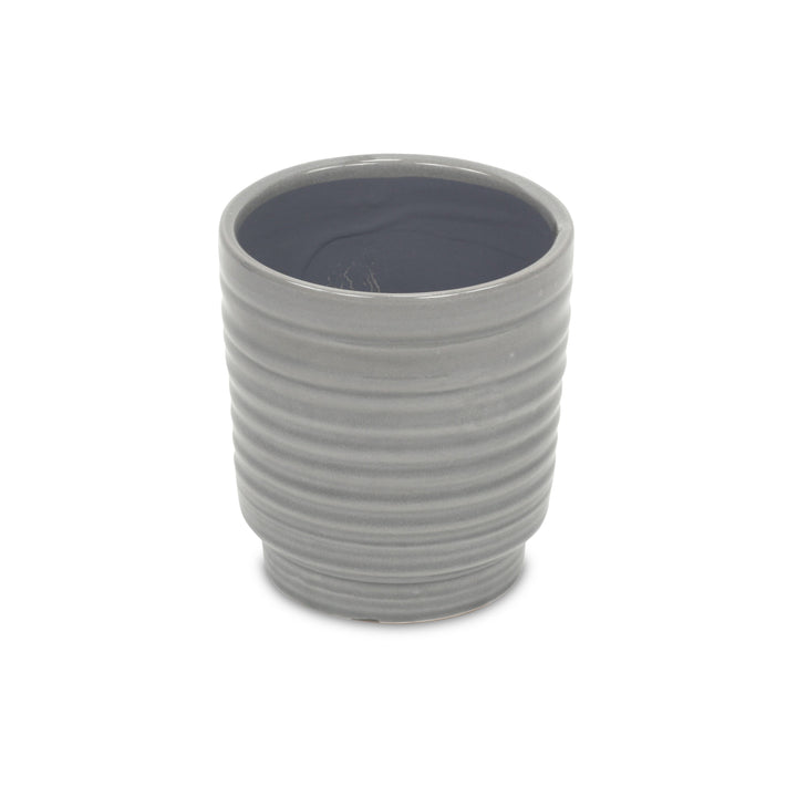 Celadi Gray Rippled Ceramic Pot - X-Large CHEUNGS