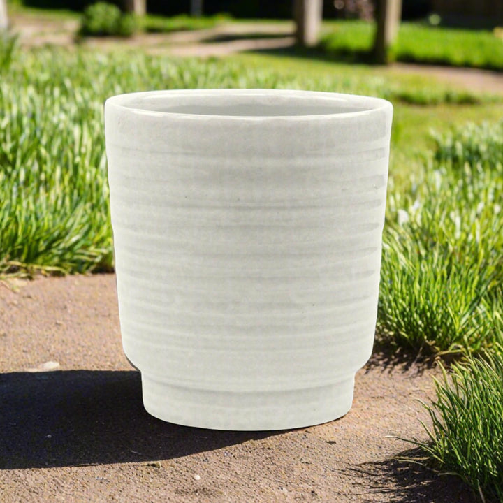 Celadi White Rippled Ceramic Pot - X-Large CHEUNGS