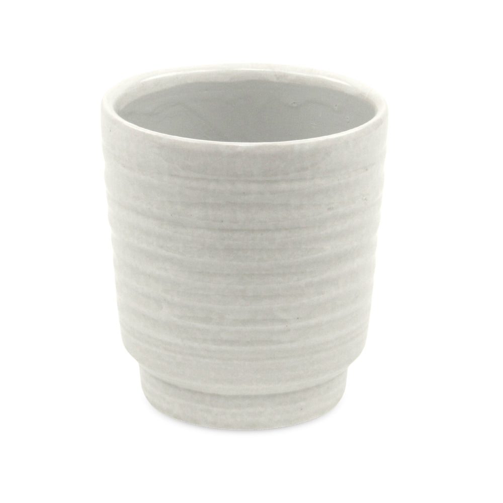 Celadi White Rippled Ceramic Pot - X-Large CHEUNGS