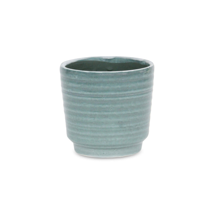 Celadi Green Rippled Ceramic Pot - Large CHEUNGS