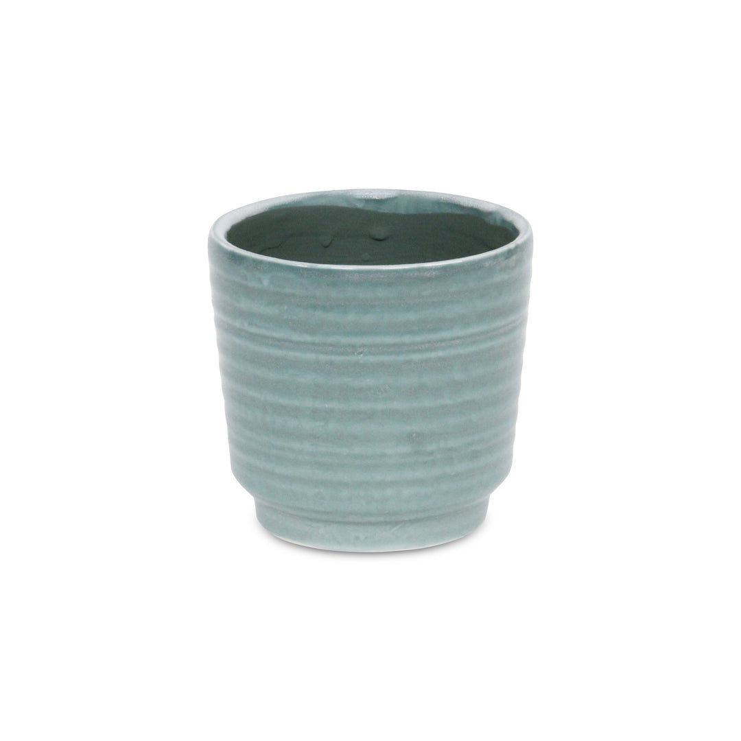 Celadi Green Rippled Ceramic Pot - Large CHEUNGS