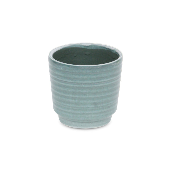 Celadi Green Rippled Ceramic Pot - Large CHEUNGS