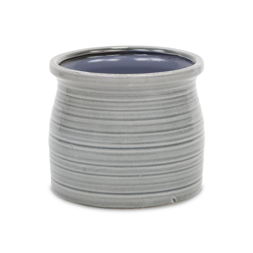 Kifon Gray Curved Ceramic Pot - Large CHEUNGS