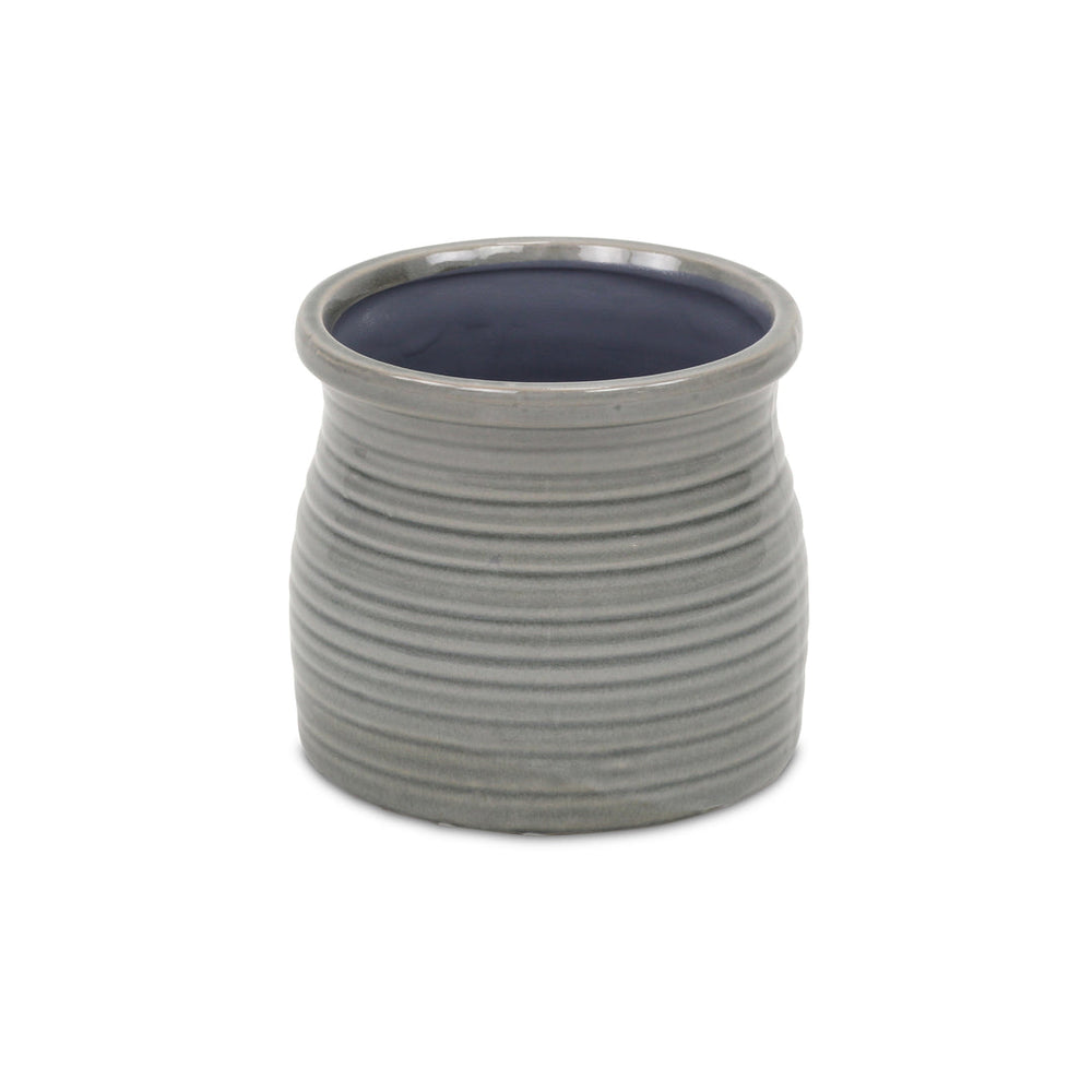 Kifon Gray Curved Ceramic Pot - Medium CHEUNGS