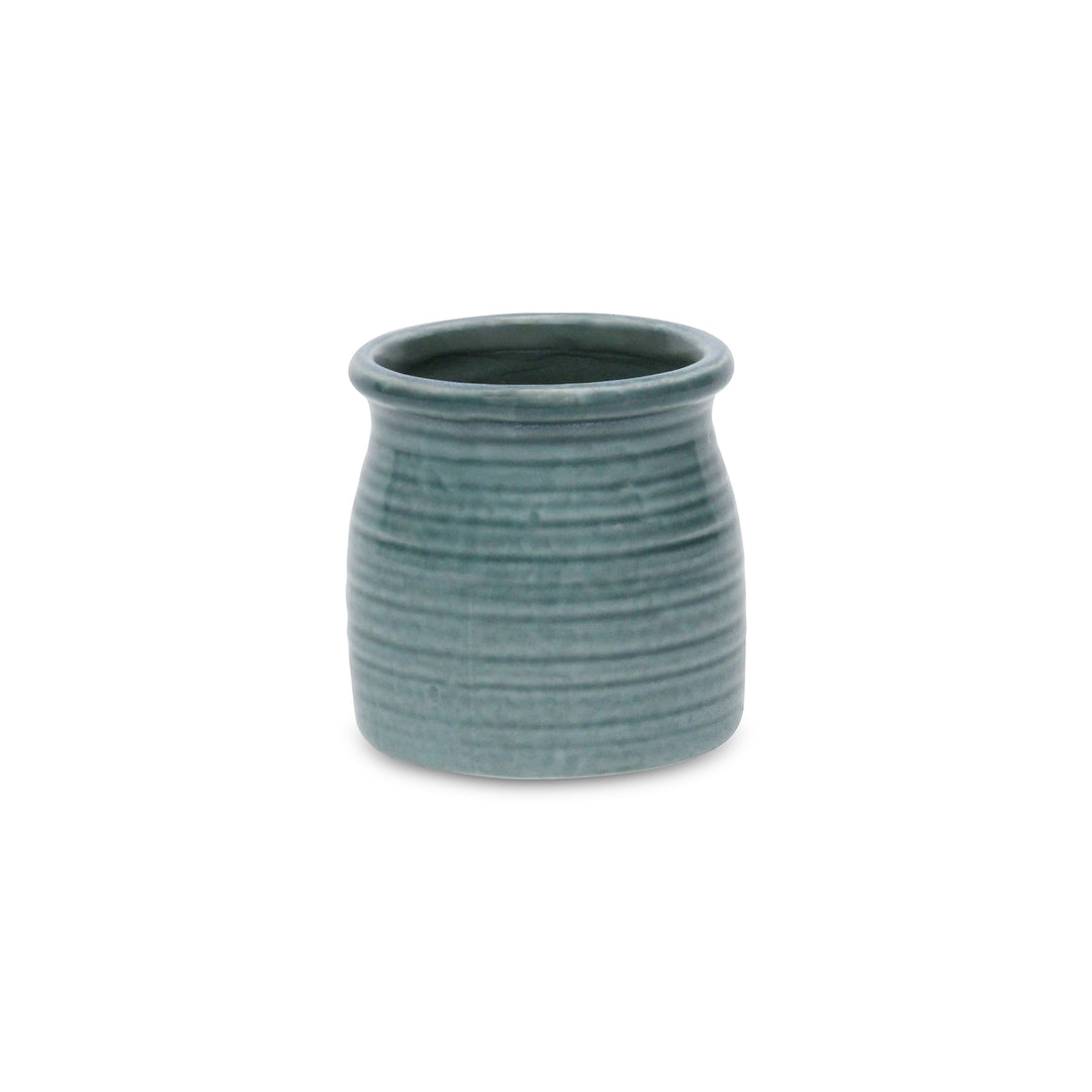 Kifon Green Curved Ceramic Pot - Small CHEUNGS