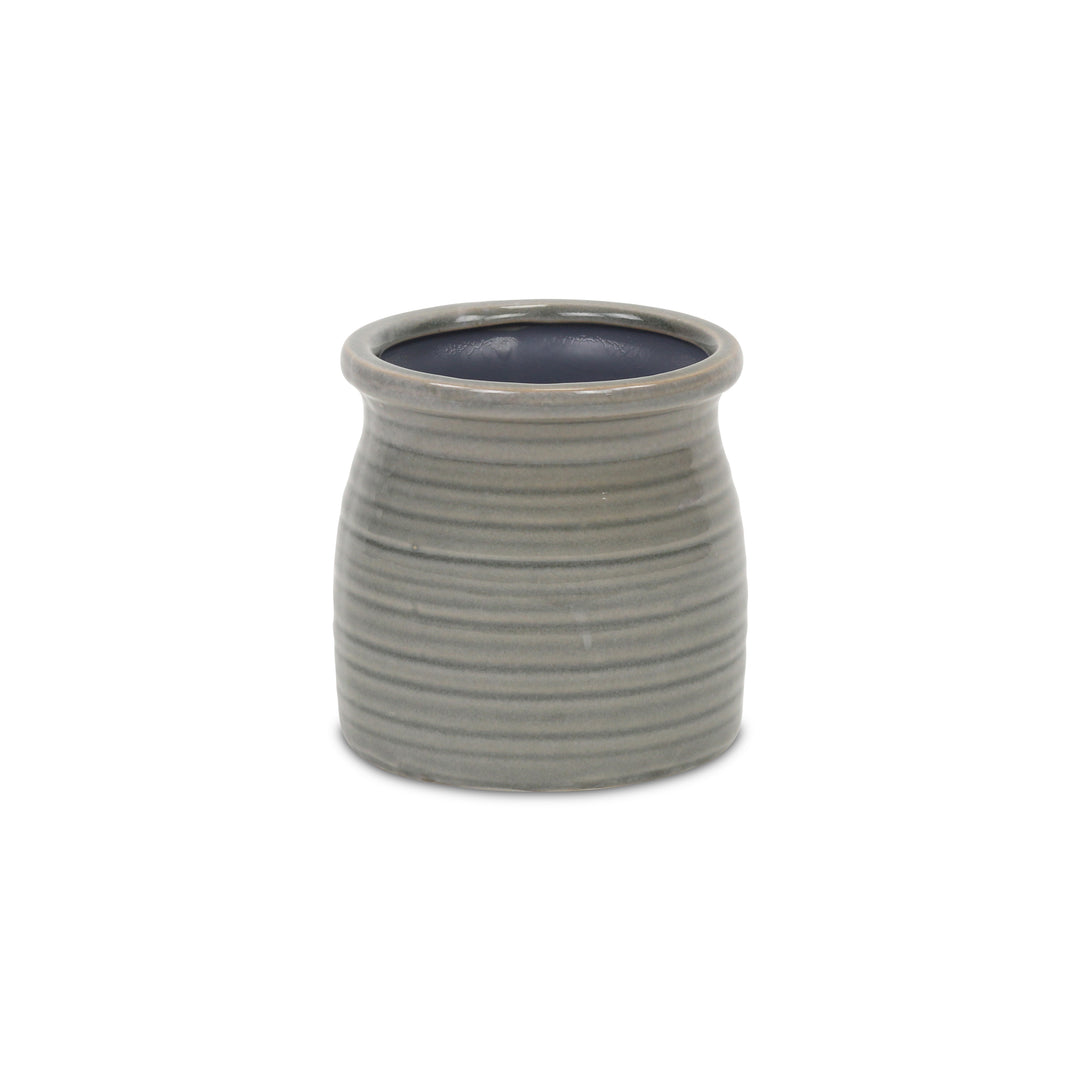 Kifon Gray Curved Ceramic Pot - Small CHEUNGS