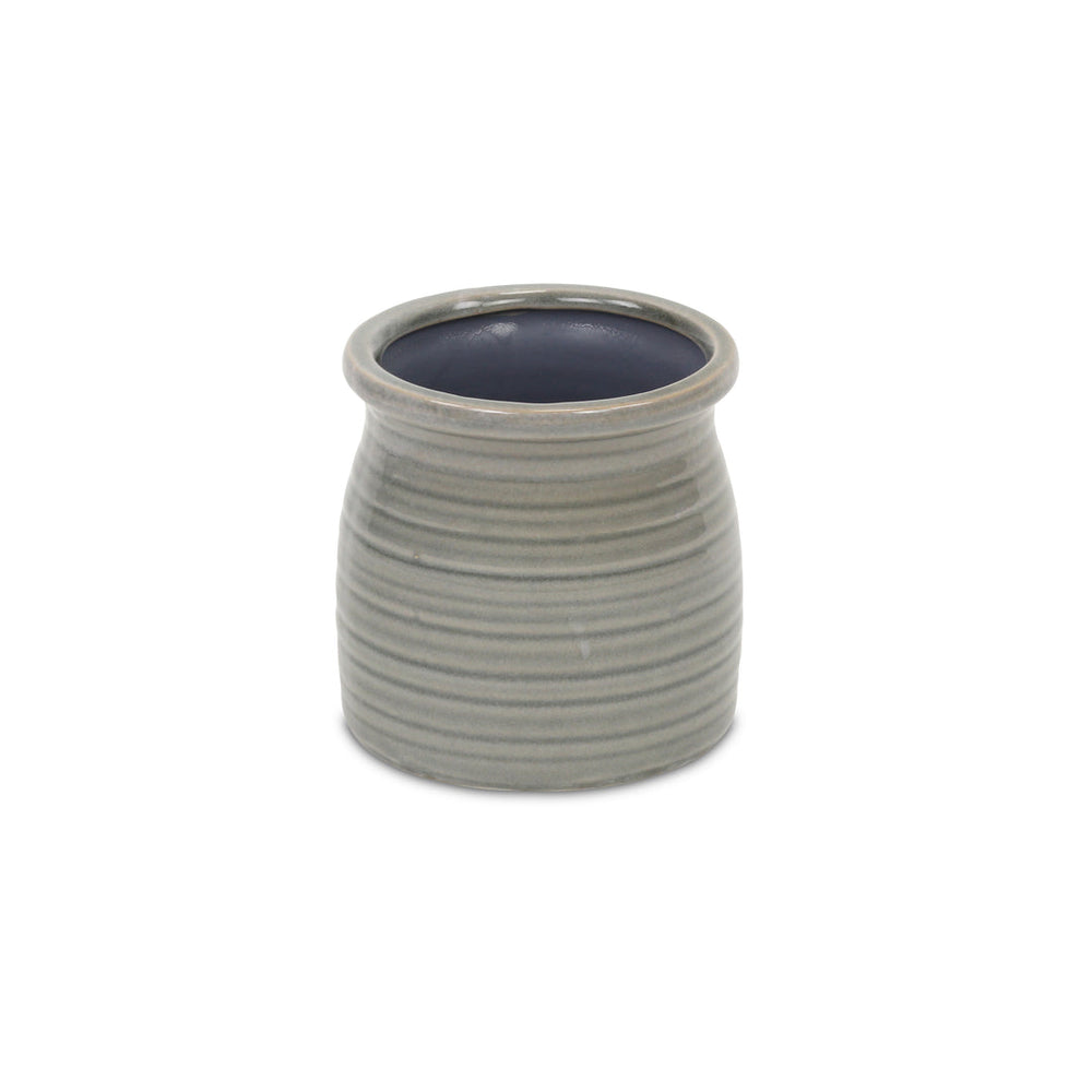 Kifon Gray Curved Ceramic Pot - Small CHEUNGS