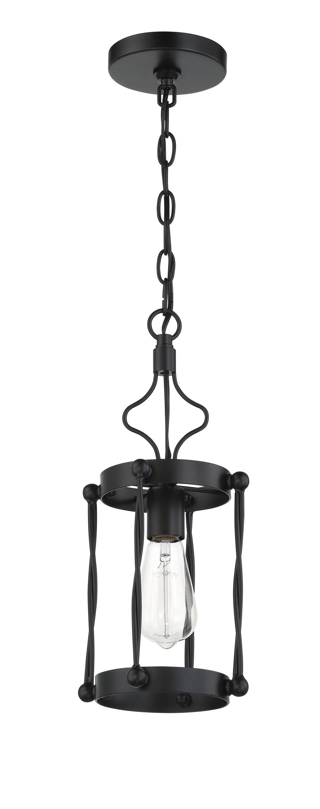 Jolenne 1 Light Mini Pendant in Flat Black CRAFTMADE