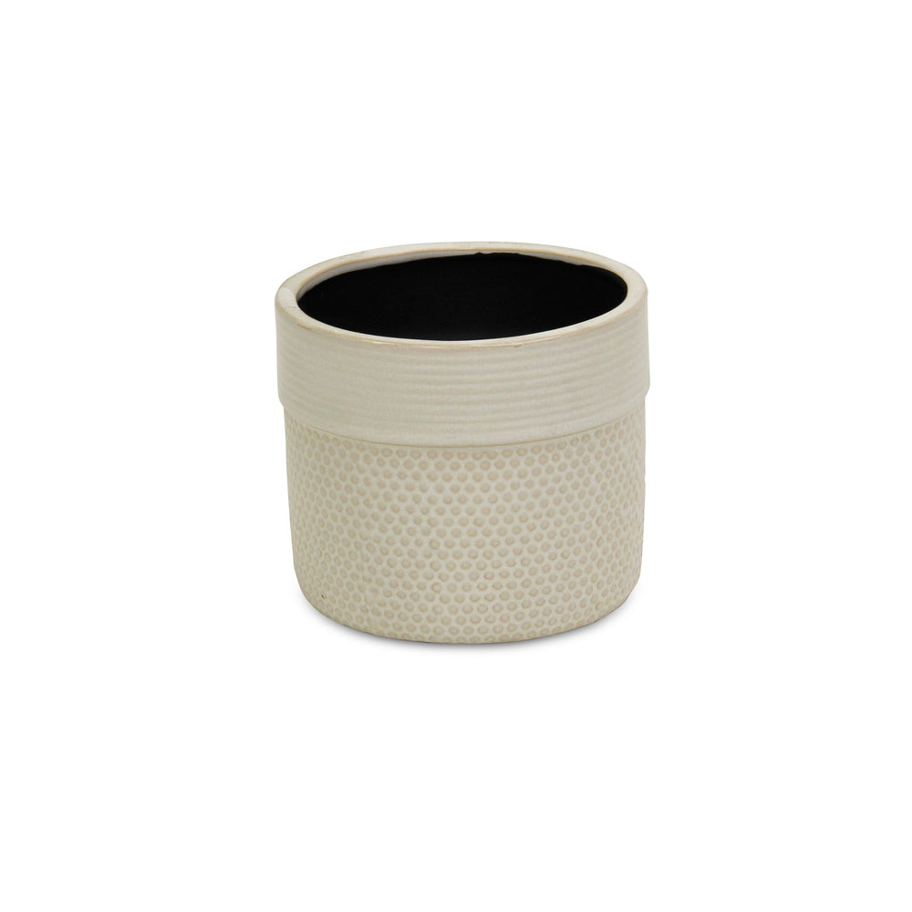 Osanna Off-white Patterned Ceramic Pot - Large CHEUNGS