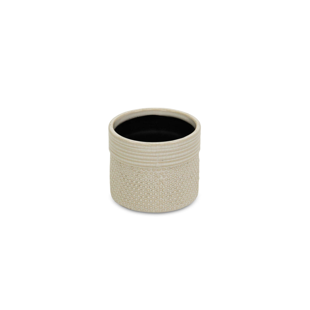 Osanna Off-white Patterned Ceramic Pot - Small CHEUNGS