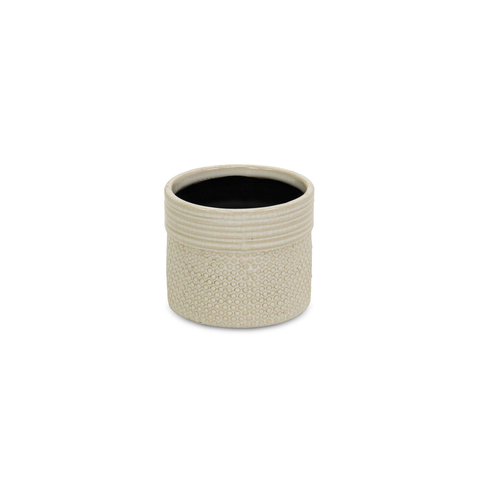 Osanna Off-white Patterned Ceramic Pot - Small CHEUNGS