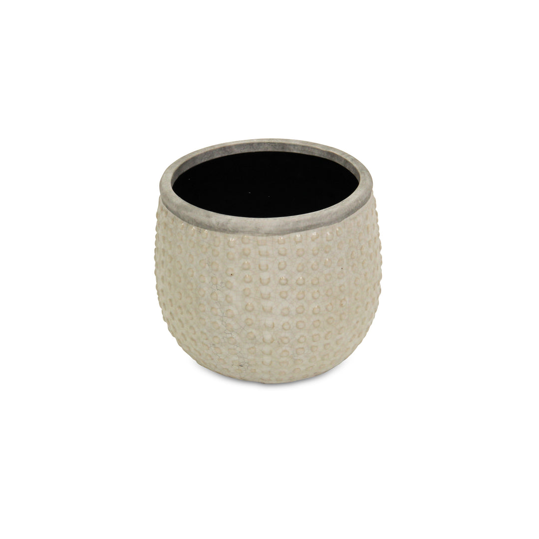 Osanna Curved Beige Ceramic Pot - Medium CHEUNGS