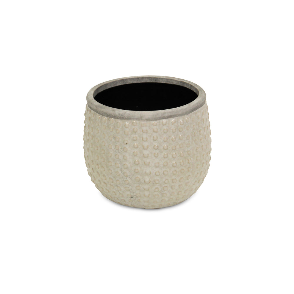 Osanna Curved Beige Ceramic Pot - Medium CHEUNGS