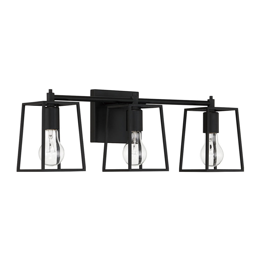 Dunn 3 Light Vanity in Flat Black CRAFTMADE