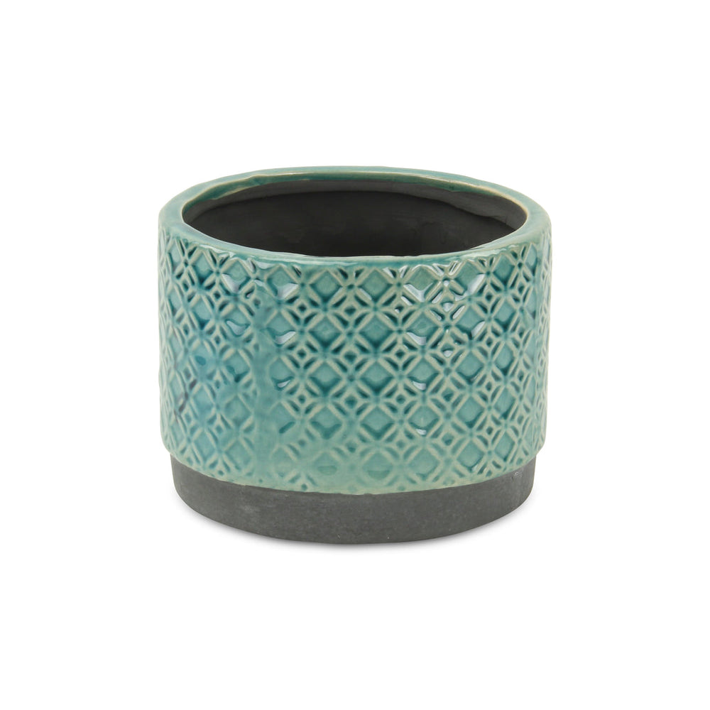 Zajedani Turquoise Wide Lattice Pot - Large CHEUNGS