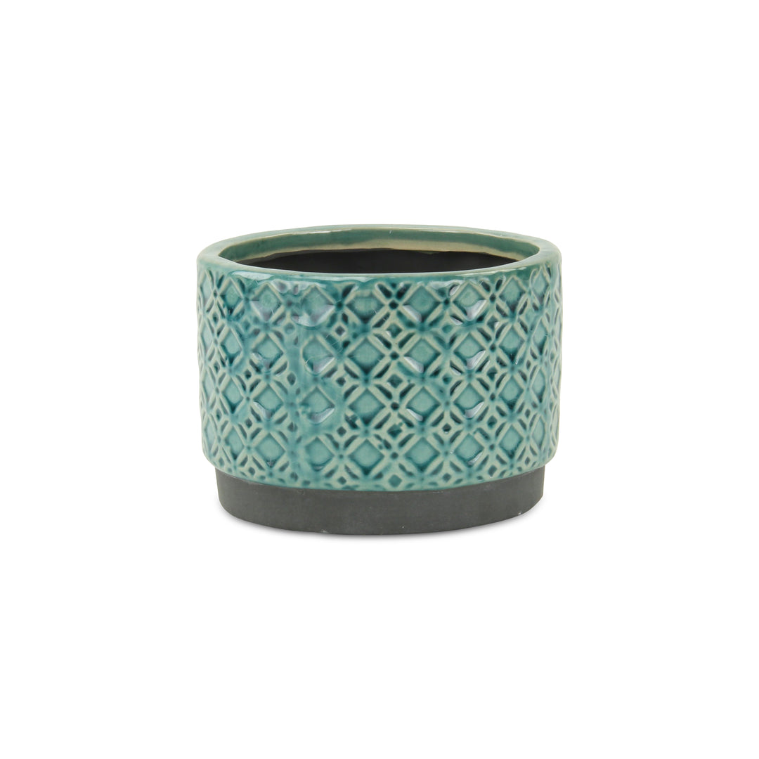 Zajedani Turquoise Wide Lattice Pot - Small CHEUNGS