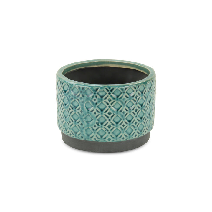 Zajedani Turquoise Wide Lattice Pot - Small CHEUNGS