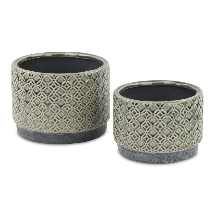 Zajedani Gray Wide Lattice Pot - Large CHEUNGS