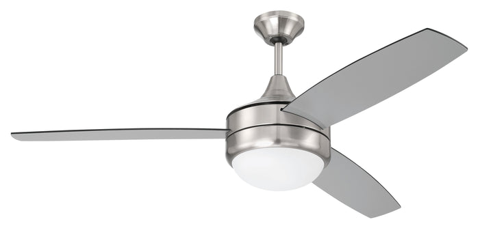 52" Phaze II 3-Blade in Brushed Polished Nickel w/ Brushed Nickel/Greywood Textured Blades CRAFTMADE