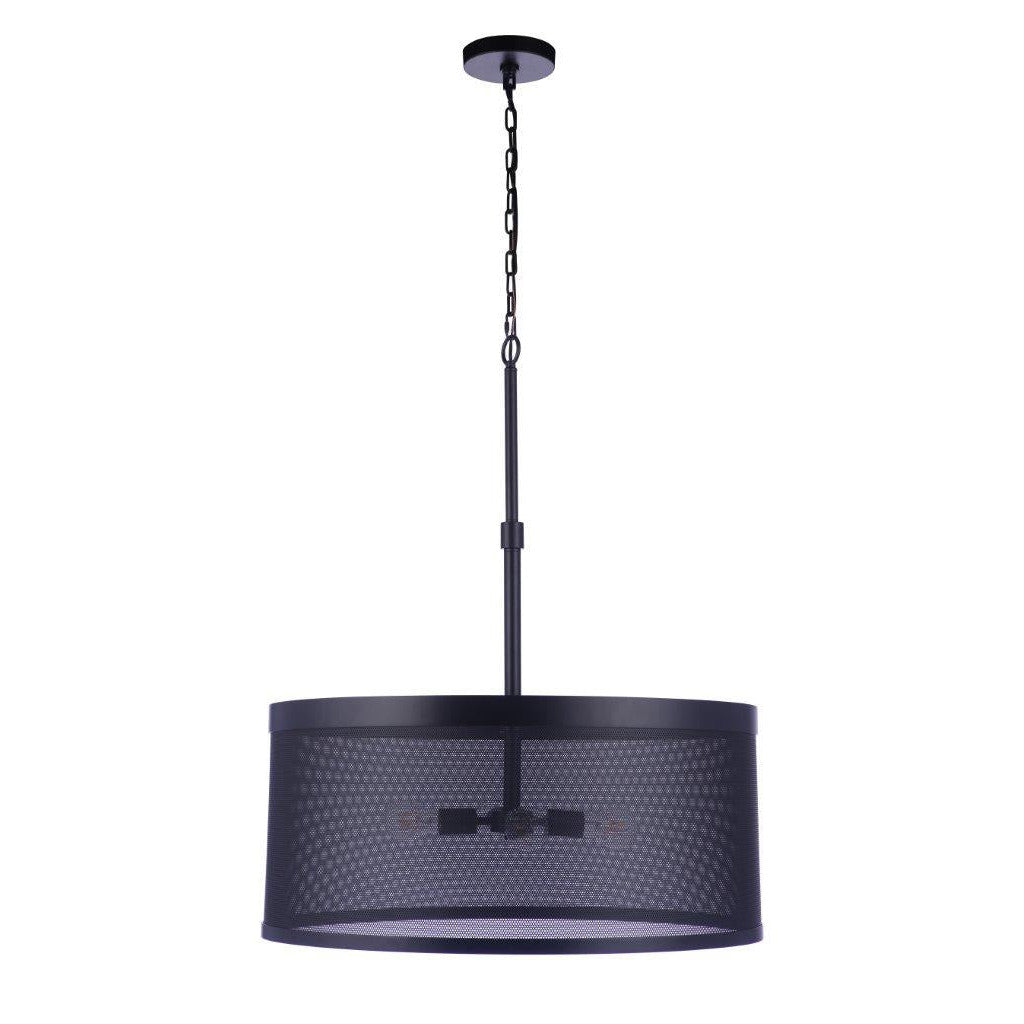 Mesh 4 Light Pendant in Flat Black CRAFTMADE