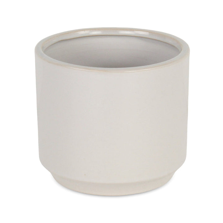 Elegora Straight Side Solid Color Ceramic Pot - X-Large - Off White CHEUNGS