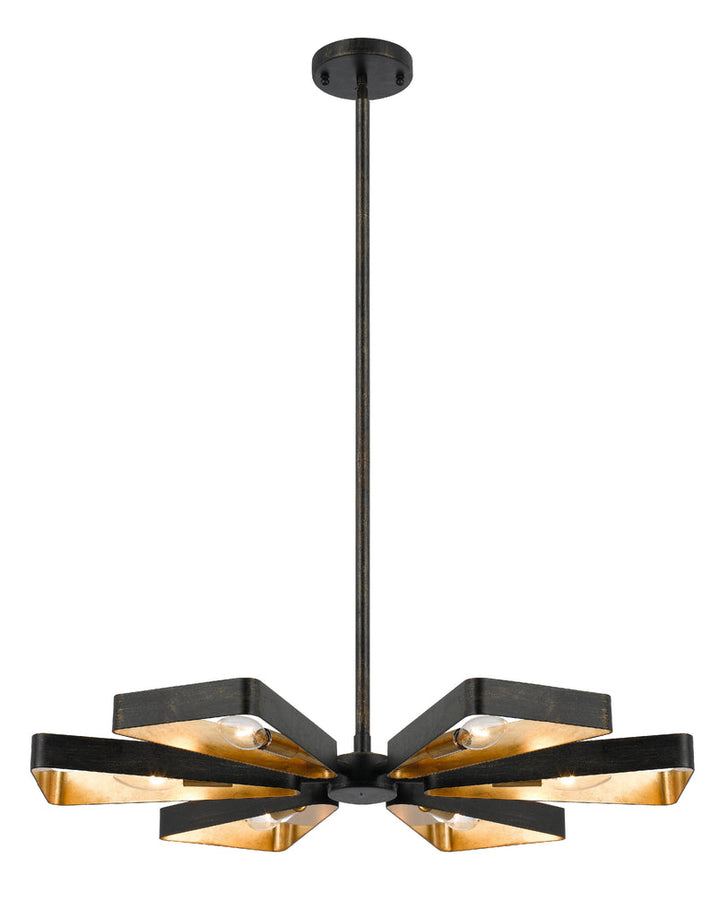 Crystorama Crystorama Luna 6 Light English Bronze + Antique Gold Chandelier