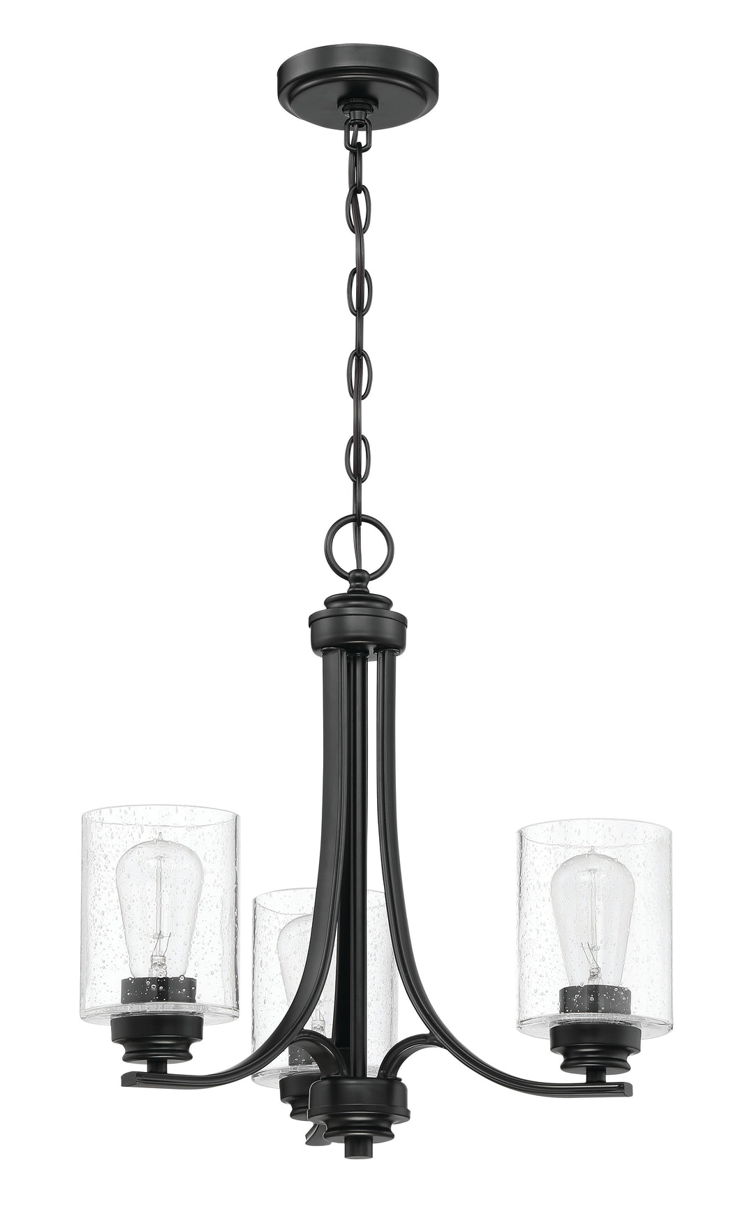 Bolden 3 Light Chandelier in Flat Black CRAFTMADE