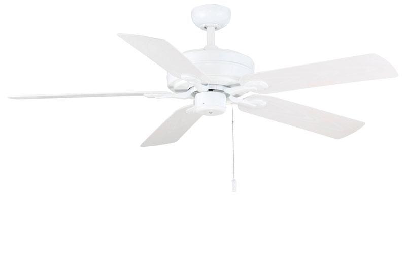 Courtyard Outdoor White 52" Ceiling Fan Wind River