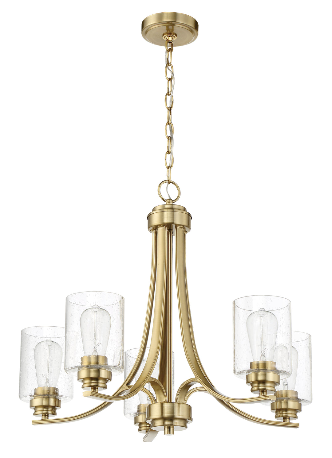 Bolden 5 Light Chandelier in Satin Brass CRAFTMADE