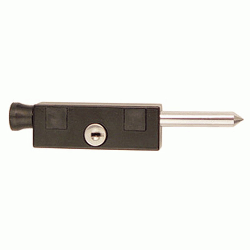 6 1/8 Inch Keyed Patio Door Bolt (Black) EMTEK