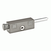 6 1/8 Inch Keyed Patio Door Bolt (Silver) EMTEK