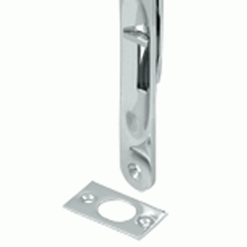 6 Inch Heavy Duty Round Flush Bolt (Polished Chrome Finish) DELTANA