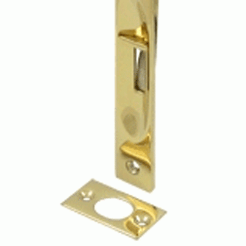 6 Inch Heavy Duty Square Flush Bolt (Polished Brass Finish) DELTANA