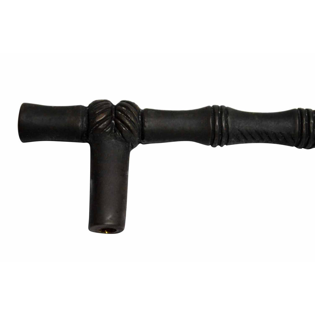 6 Inch Overall (4 1/2 Inch c-c) Japanese Bamboo Pull (Oil Rubbed Bronze Finish) COPPER MOUNTAIN HARDWARE