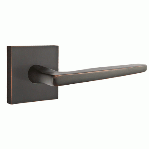 Emtek Hermes Lever With Square Rosette (Several Finish Options) EMTEK