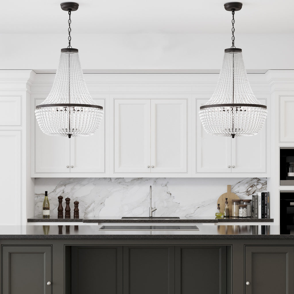 Crystorama Crystorama Rylee 6 Light Matte Black Chandelier