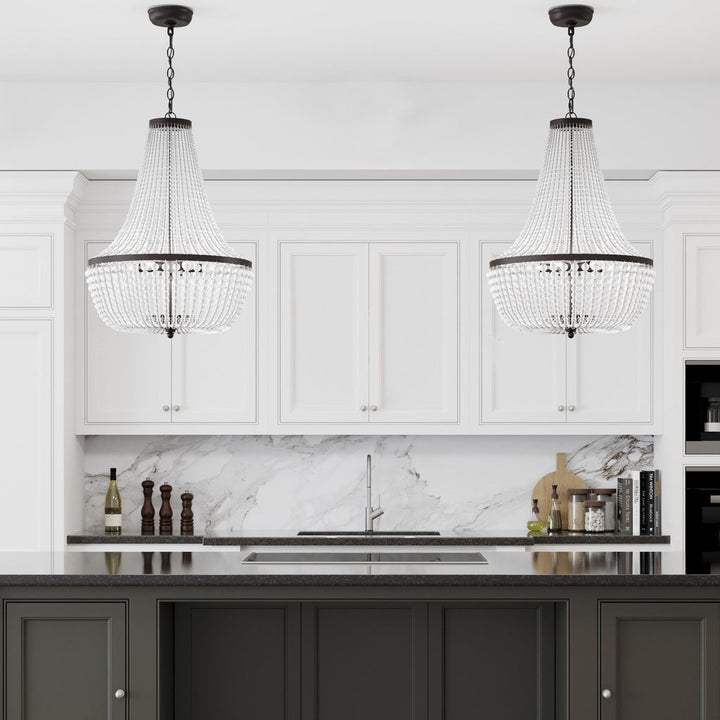 Crystorama Crystorama Rylee 6 Light Matte Black Chandelier