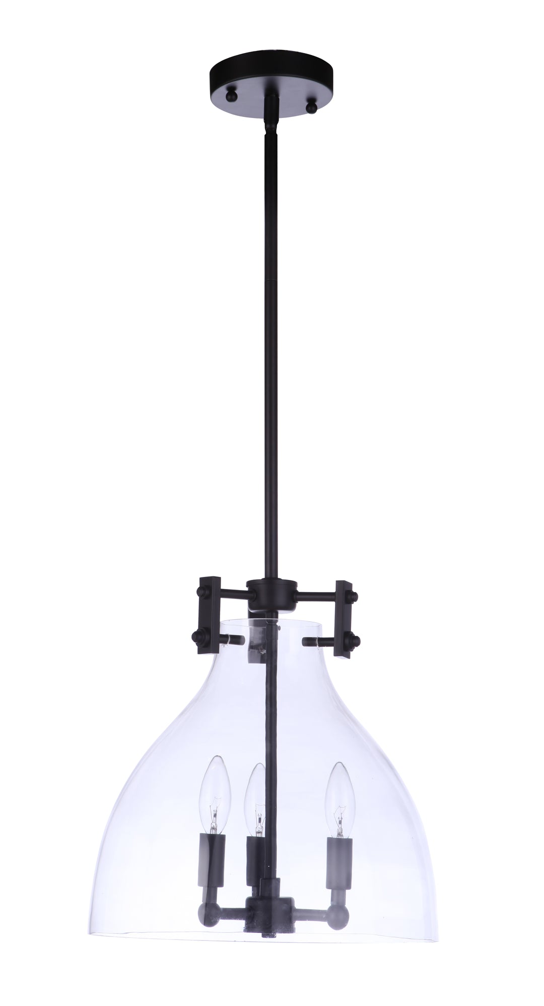 Chardonnay 3 Light Pendant in Flat Black CRAFTMADE