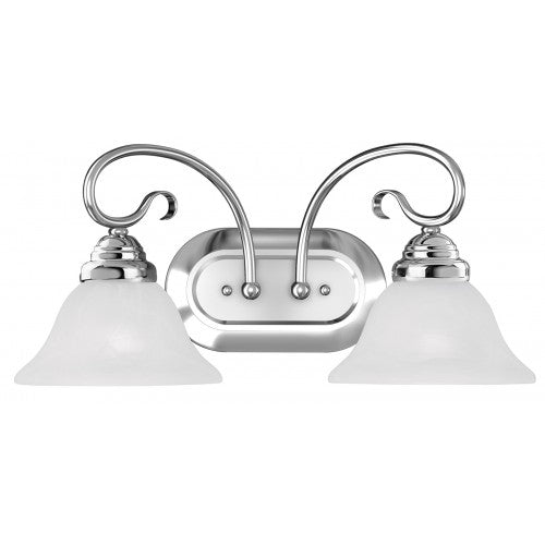 2 Light Polished Chrome Bath Light Livex