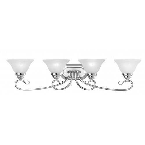 4 Light Polished Chrome Bath Light Livex