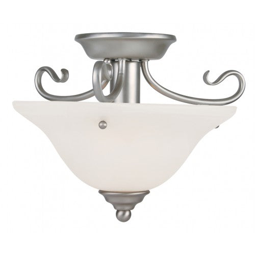 1 Light Brushed Nickel Ceiling Mount Livex